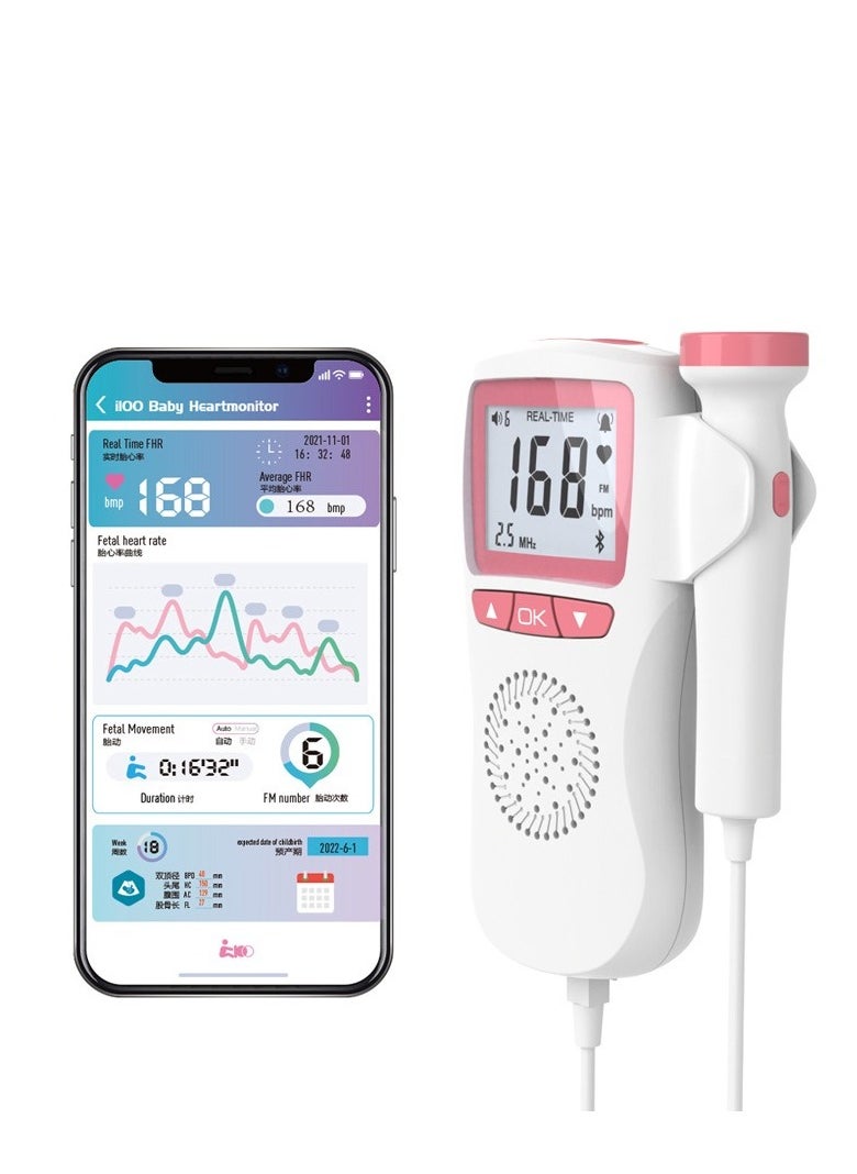 B NEW Portable Pocket Ultrasound Doppler Fetal Heart Rate Monitor  - Image 1