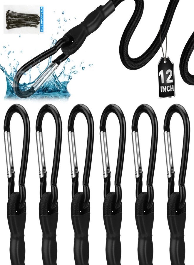 ELEAD 6 Piece Bungee Cords with Hooks 12 Inch - Image 1