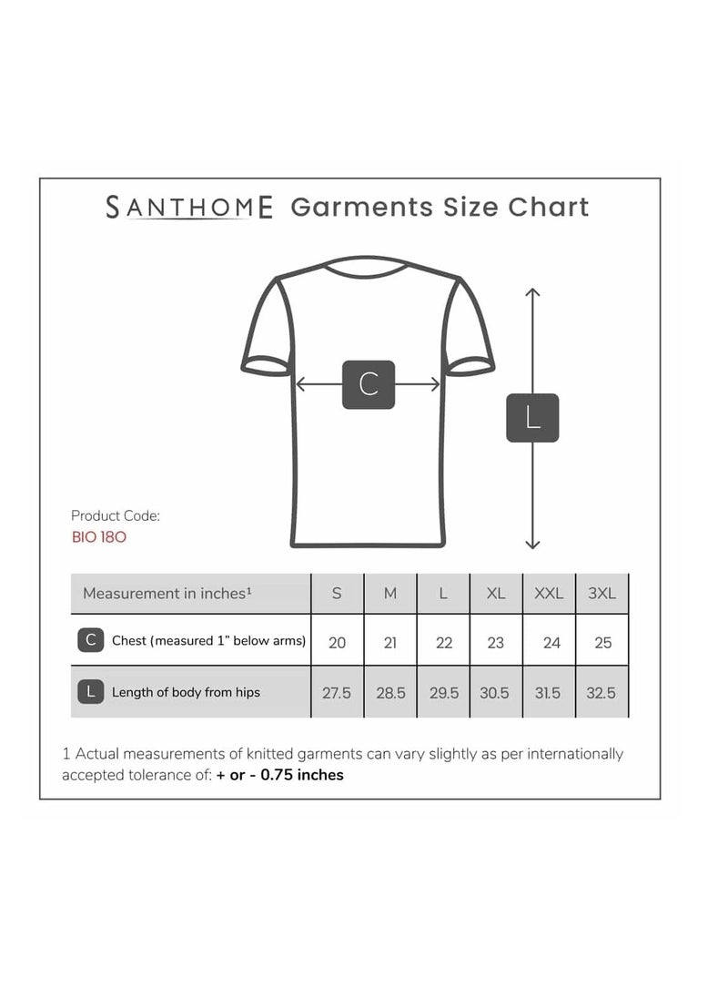 SANTHOME - Plain round neck t-shirts for men - Image 1