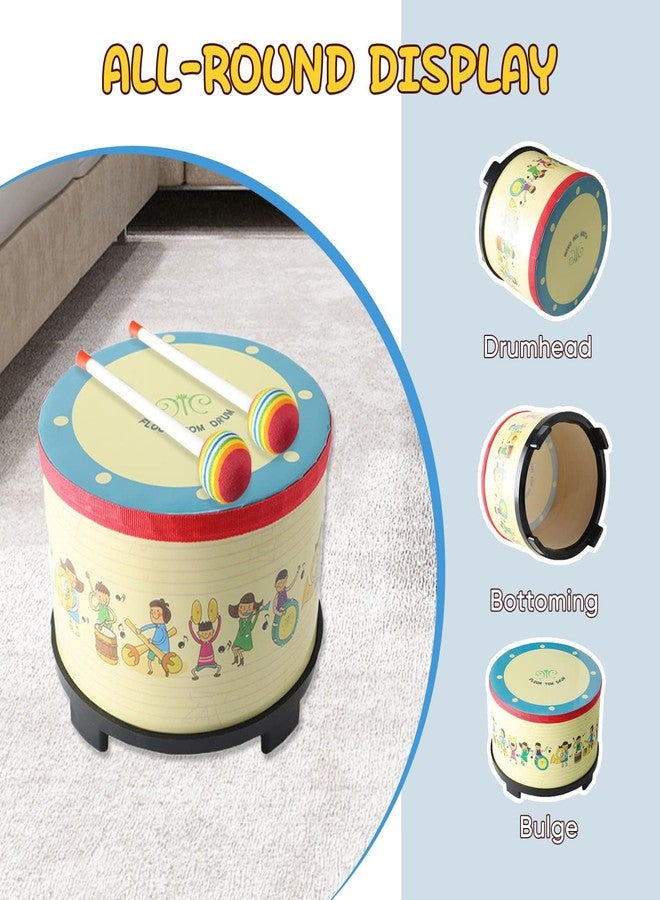 Musfunny Floor Tom Drum 8 inch Gathering Club Carnival Colorful Percussion Instrument with 2 Mallets Music Drum for Child Special Christmas Birthday Gift (8 inch) - Image 3