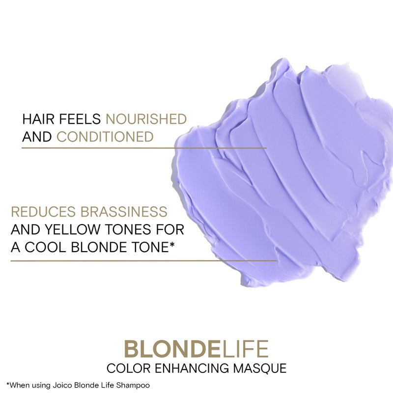 Joico Blonde Life Color Enhancing Masque | For Blonde Hair | Color Depositing Treatment | Maintain Unique Blonde Tones | Fortified With Monoi & Tamanu Oil | Violet | 5.1 Fl Oz - Image 4