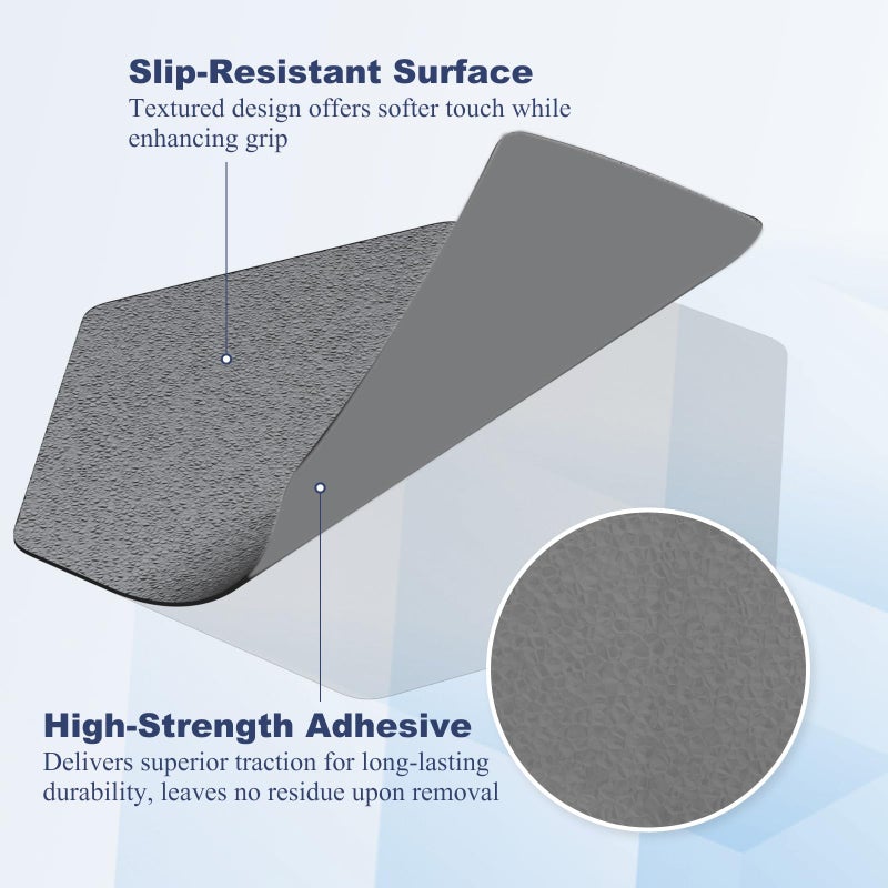 Gecork 28 Pcs Shower Floor Non Slip Stickers With Strong Adhesive  Invisible & Durable Anti Slip Shower Stickers With Scraper For Bath Tub  Pools And Stairs(Grey Hexagon) - Image 3