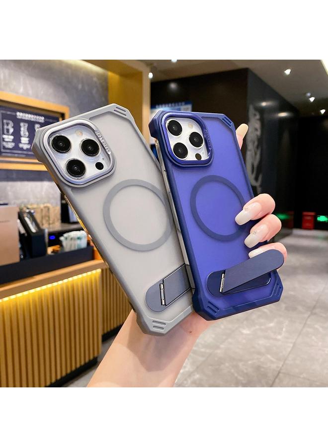 إيروريكس جراب لهاتف iPhone 16 Pro Max مصنوع من الجلد بدون إطار MagSafe PC مع حامل قابل للطي - Image 2