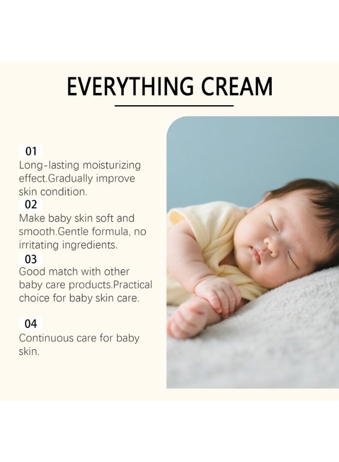 wiieey Baby All Purpose Moisturizing Cream, Gentle Beef Tallow Hydrating Skin Lotion for Infants Delicate Sensitive Skin, Soothing Nourishing Daily Baby Skin Care Cream 60g - Image 3