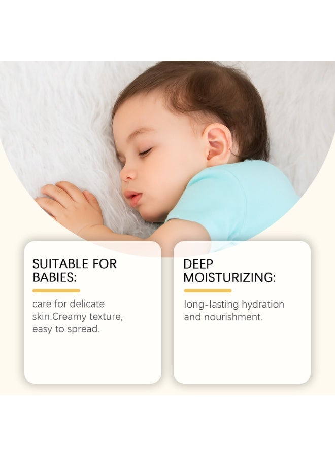 wiieey Baby All Purpose Moisturizing Cream, Gentle Beef Tallow Hydrating Skin Lotion for Infants Delicate Sensitive Skin, Soothing Nourishing Daily Baby Skin Care Cream 60g - Image 5