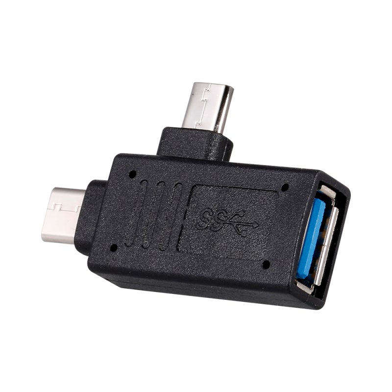 محول OTG من النوع Type-C: محول USB3.0 أسود بنقل سريع 5 جيجابت في الثانية - محول محمول يمكن توصيله واستخدامه فورًا لجهات الاتصال المتنقلة التي تدعم وظيفة OTG لربط أجهزة USB - Image 4