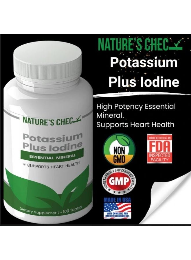 NATURE'S CHEC Potassium Plus Iodine Tablets 100S - Image 1