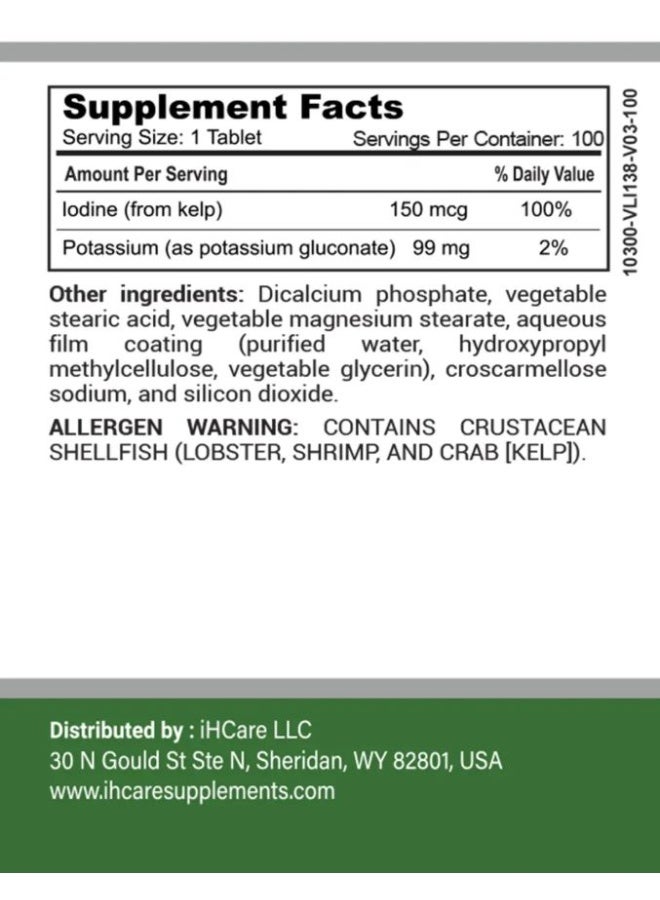 NATURE'S CHEC Potassium Plus Iodine Tablets 100S - Image 2
