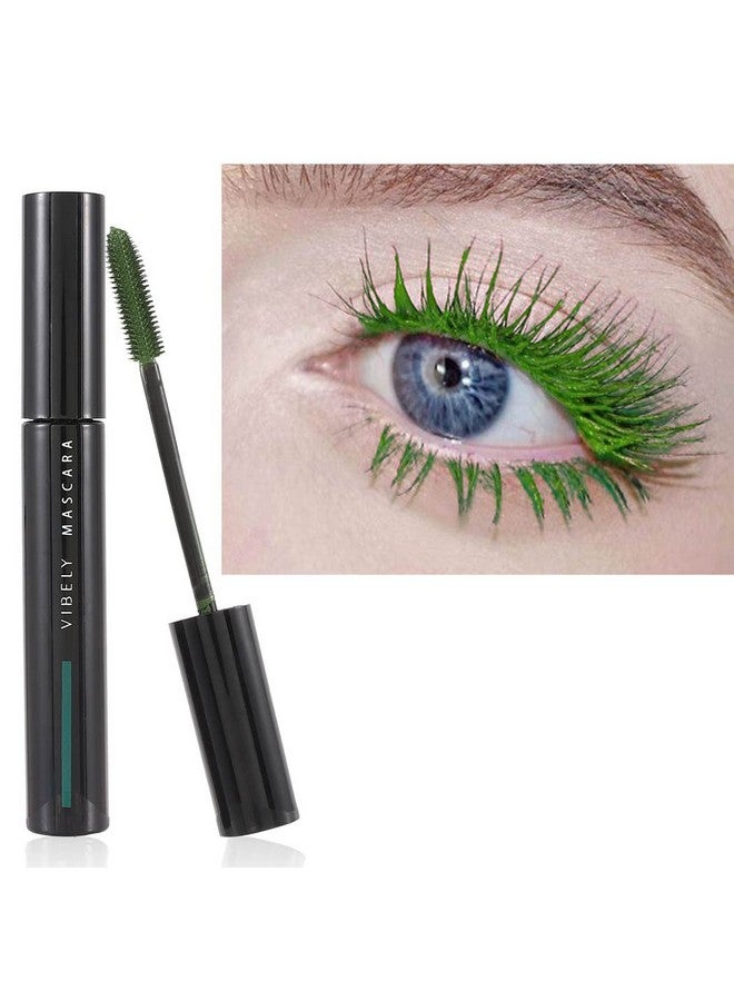 Kilshye Colorful Mascara Fiber Mascaras Thick Eyelash Wataerproof Eyelashes Thicker Long Lasting Eyes Makeup For Women And Girls Pack Of 1 (B Green) - Image 1