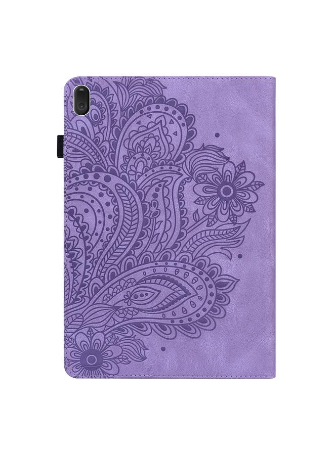 erorex Case For Lenovo E10 Peacock Embossed Pattern TPU + PU Horizontal Flip Leather Case with Holder & Card Slots & Wallet & Sleep / Wake-up Function  - Image 2