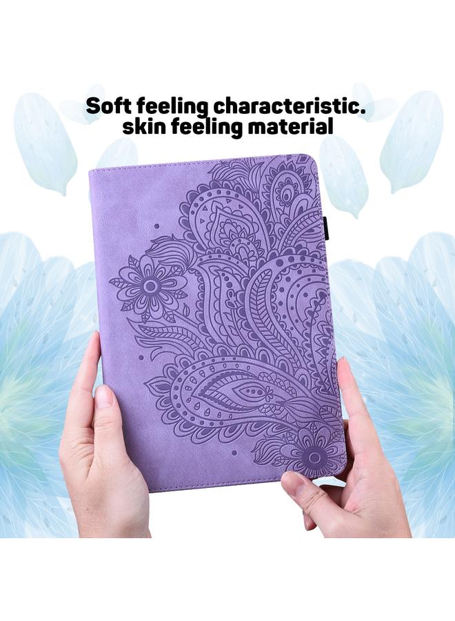 erorex Case For Lenovo E10 Peacock Embossed Pattern TPU + PU Horizontal Flip Leather Case with Holder & Card Slots & Wallet & Sleep / Wake-up Function  - Image 4