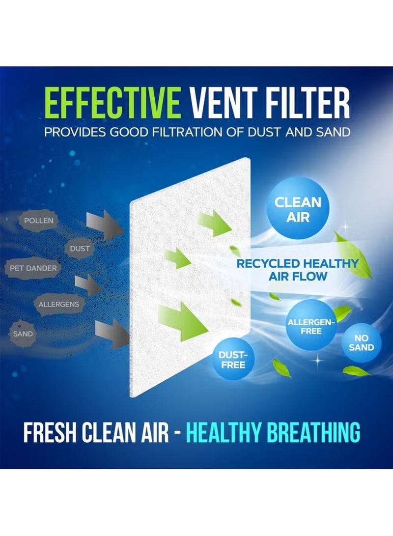 10 قطع التيار المتردد فلتر الهواء الكهروستاتيكي ورقة لتدفق هواء صحي مضاد للحساسية ومضاد للغبار لتقسيم مكيف الهواء وتكييف الهواء المركزي فلتر الهواء لاستبدال الهواء النظيف 45X100CM الفيلكرو - Image 2