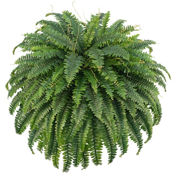 50 ARTIFICIAL BOSTON FERNS FAKE BUSH PLANTS LARGE FAUX FERNS WITH 96 FRONDS FOR OUTDOORS HOME DECOR