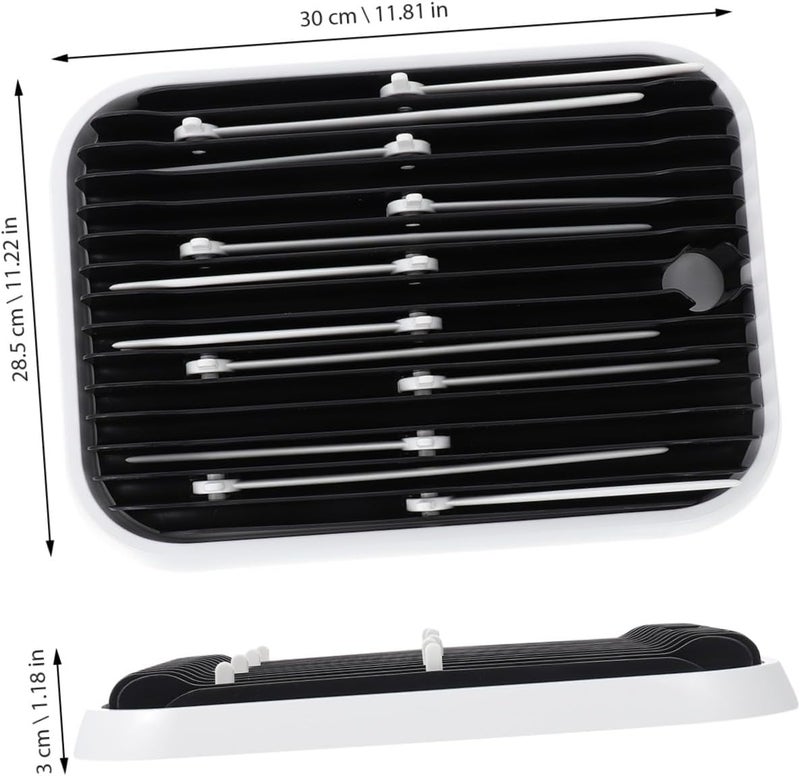 Multifunctional Bottle Drying Rack Durable and Practical Holder for Easy Storage Organizer for Bottles and Cups Black Color - Image 2
