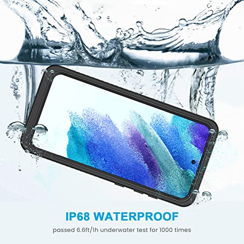 Lanhiem for Samsung Galaxy S21 FE Case, IP68 Waterproof Dustproof with Built-in Screen Protector, Heavy Duty Full Body Protective Phone Case for Galaxy S21 FE 5G, Black/Clear - Image 4