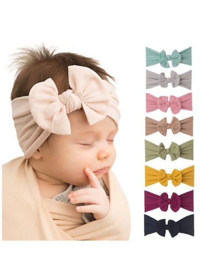 12 pieces of cotton baby headbands, suitable for newborns up to 5 years old