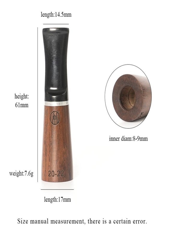 HEYSONG Ebony Cigar Tips Mouthpieces Wooden cigar holder 20-28 Ring (20-22R) - Image 5