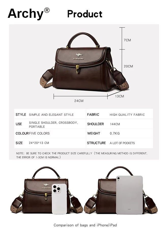 Archy Women's Elegant Shoulder Bag - Spacious Crossbody Tote for Ladies, Multi-Pocket Organizer with Adjustable Strap, Durable & Stylish  - Image 5