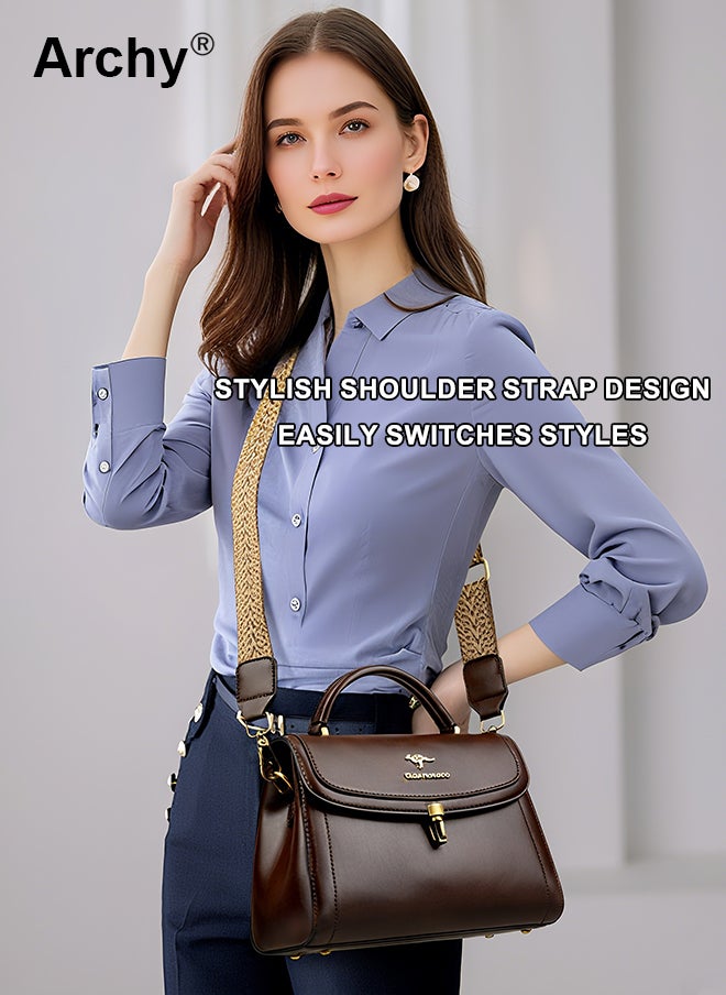 Archy Women's Elegant Shoulder Bag - Spacious Crossbody Tote for Ladies, Multi-Pocket Organizer with Adjustable Strap, Durable & Stylish  - Image 2