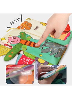 Generic Infant Early Childhood Education Tail Cloth Book Marine Farm Insect Animal With Tooth Gum Tear Cloth Book Toy-color:054-3B Farm Animal Tail Cloth Book  - Image 4