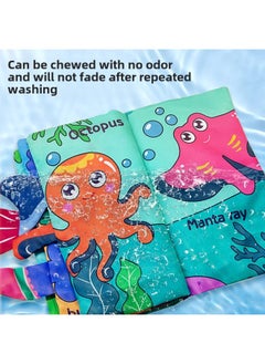 Generic Infant Early Childhood Education Tail Cloth Book Marine Farm Insect Animal With Tooth Gum Tear Cloth Book Toy-color:054-3B Farm Animal Tail Cloth Book  - Image 5