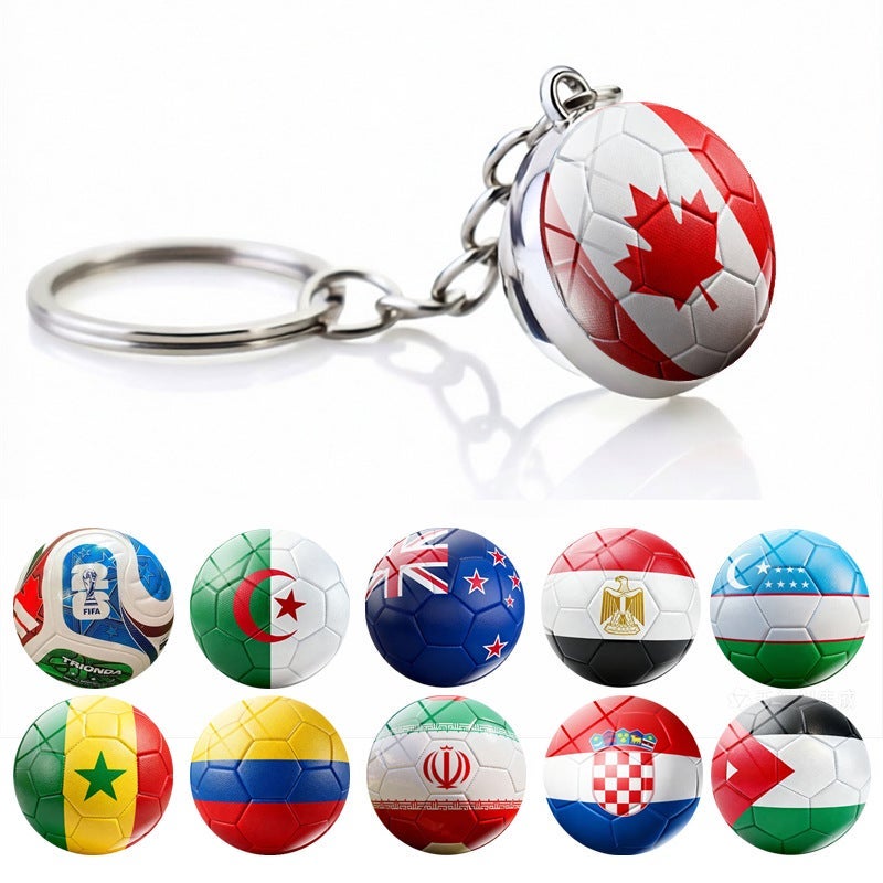 2026 FIFA World Cup USA Canada Mexico Zinc Alloy Keychain Fan Souvenir Mascot Pendant - Image 2