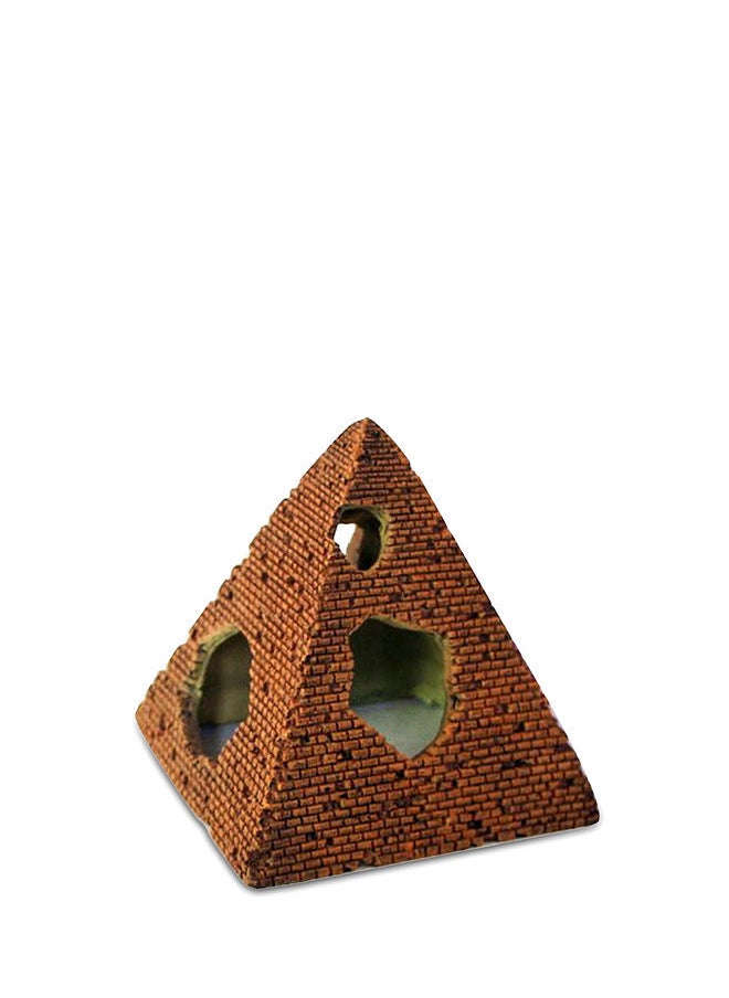 NIBEMINENT Aquarium Decor Egyptian Pyramid Brown 10x2x10cm 