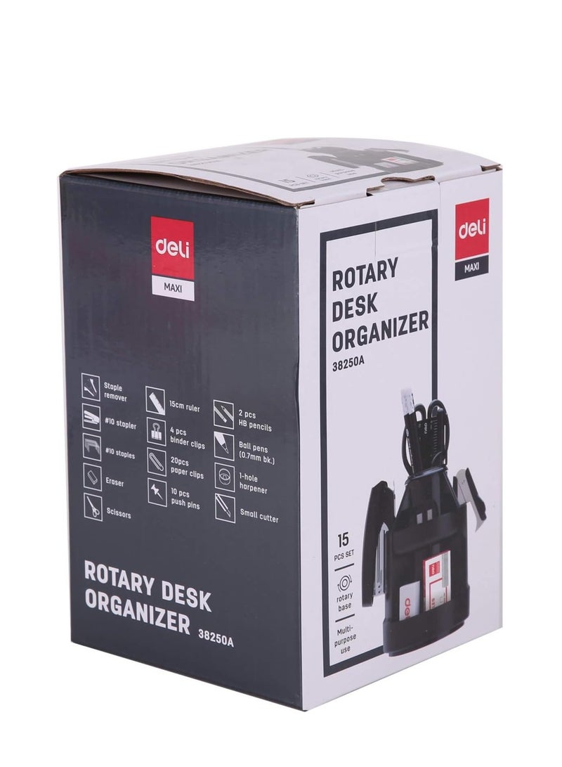 Deli Rotary Desk Organiser With Accessories Set - Image 1