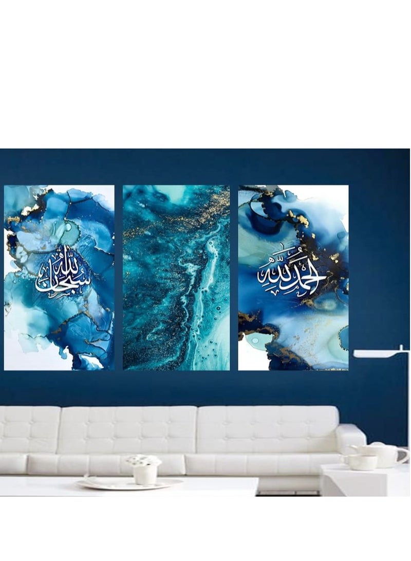 Tableau Wall Hanging High-quality digitally printed wall-mounted poster with a scratch-resistant and color-protective coating - 3pcs Multi color