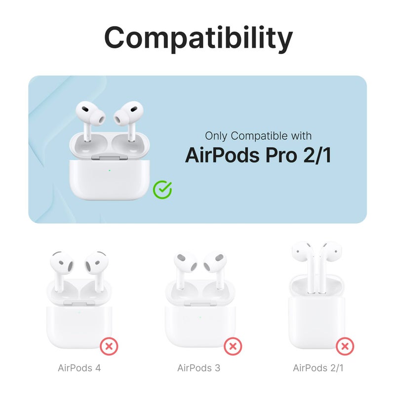 Catalyst Waterproof Case for AirPods Pro 2nd Generation and AirPods Pro 1st Generation - Wireless and USB-C Charging Compatible, One Piece Design, High Drop Protection Case with Carabiner - Image 2