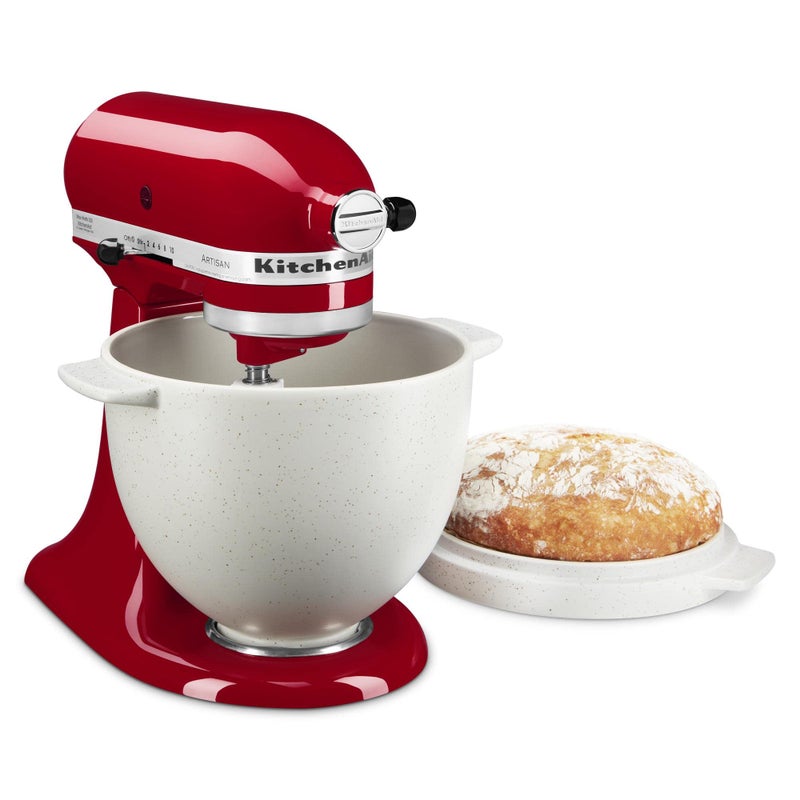 KitchenAid 5 Quart Ceramic Bread Bowl with Lid for all 4.5-5 Quart Tilt-Head Stand Mixers - KSM2CB5BGS - Image 1