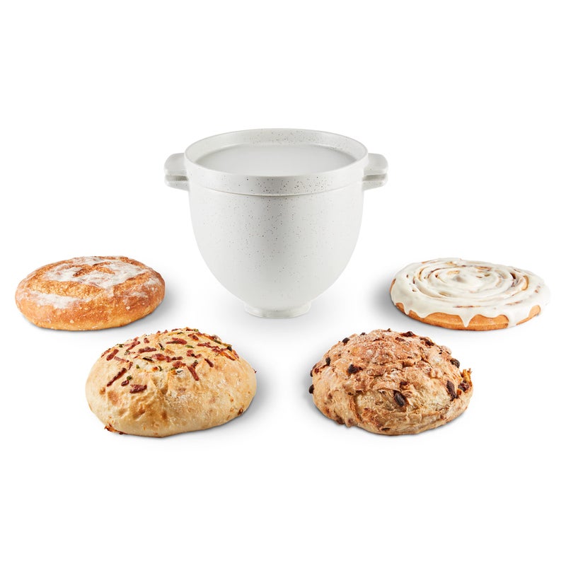 KitchenAid 5 Quart Ceramic Bread Bowl with Lid for all 4.5-5 Quart Tilt-Head Stand Mixers - KSM2CB5BGS - Image 2
