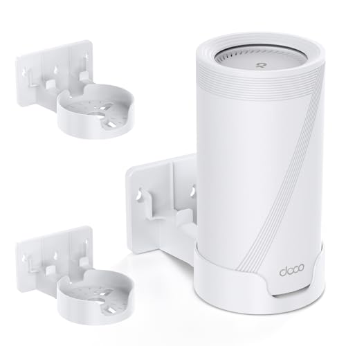 EDUP LOVE Deco Mesh Wall Mount for Deco WiFi 7 Mesh System BE63/BE75/BE85/BE95/BE10000/BE17000/BE22000/BE33000 BE Serie, Deco Mesh Wi-Fi 7 Mount Bracket Holder, Easy Installation (White, 2 Pack) - Image 1