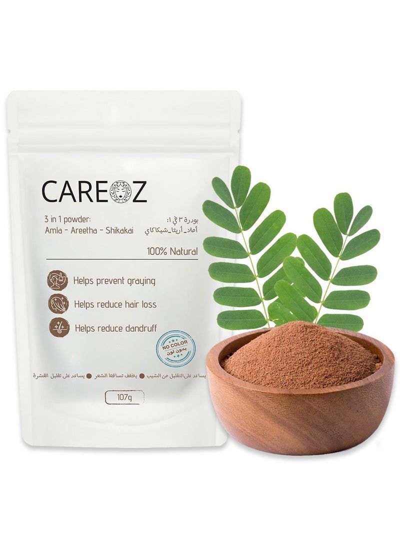 CAREOZ Ultimate Hair Nourishment & Repair Set – Henna, Aritha & Amla 6-in-1 Bundle - Image 3