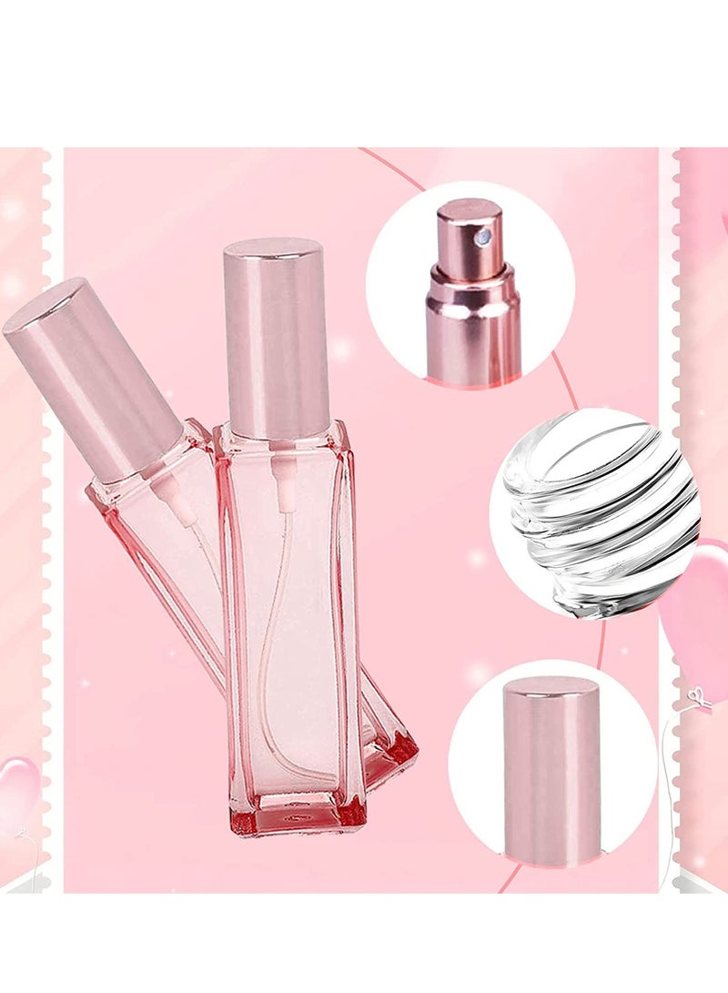 SOLARAE Glass Spray Bottles, 5 Pieces 20 ml Rose Gold, Fine Mist Atomizer, Portable Travel Sprayer, Empty Refillable Container for Perfume, Cleaning Products, Essential Oils - Image 2