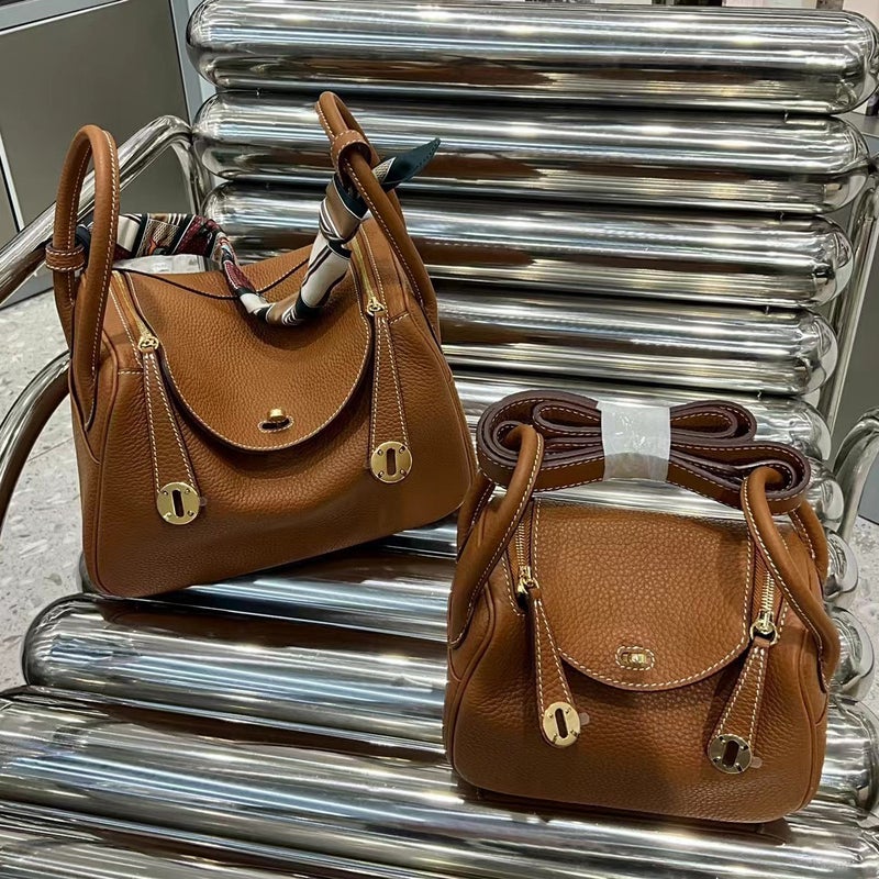 Genuine Leather Lindy Tote for Women Caramel 