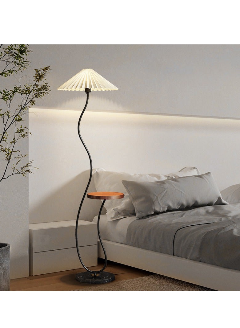 Captaintech Nordic Floor Lamp, Living Room Pleated Shelf, Living Room/Sofa Coffee Table Lamp, Bedroom Atmosphere Lamp, Pleated Black - Image 1