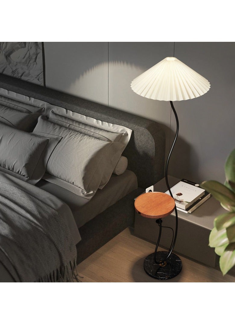Captaintech Nordic Floor Lamp, Living Room Pleated Shelf, Living Room/Sofa Coffee Table Lamp, Bedroom Atmosphere Lamp, Pleated Black - Image 2