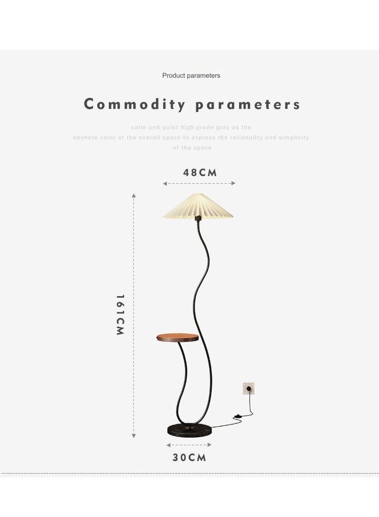 Captaintech Nordic Floor Lamp, Living Room Pleated Shelf, Living Room/Sofa Coffee Table Lamp, Bedroom Atmosphere Lamp, Pleated Black - Image 5