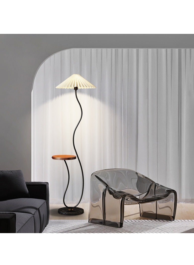Captaintech Nordic Floor Lamp, Living Room Pleated Shelf, Living Room/Sofa Coffee Table Lamp, Bedroom Atmosphere Lamp, Pleated Black - Image 3
