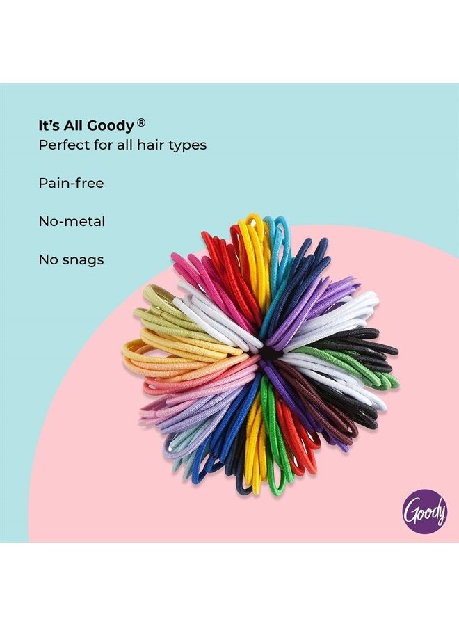 Goody Kids Ouchless Elastic Hair Tie - 40 Count, Assorted Colors - 2MM for Fine to Medium Hair - Pain-FreeHair Accessories for Men, Women, Boys, and Girls - for Long Lasting Braids, Ponytails - Image 3