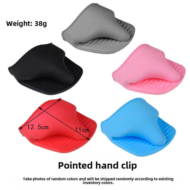Thickened Silicone Pot Holder Butterfly Non-Slip Pointed Hand Clip 