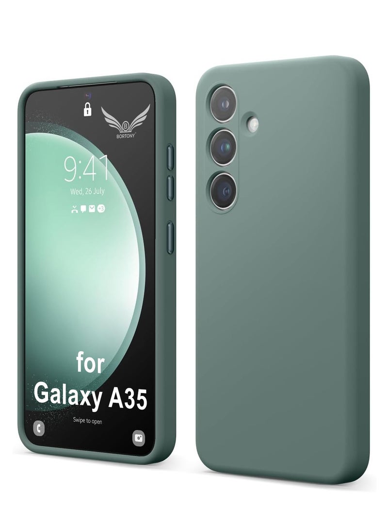 BORTONY Samsung Galaxy A35 Case Cover Flexible Soft Silicone Slim Fit Case for Galaxy A35 Anti Scratch with Inside Microfiber Lining Shockproof Protective Phone Case for Galaxy A35 Case 6.6 inch - Image 1