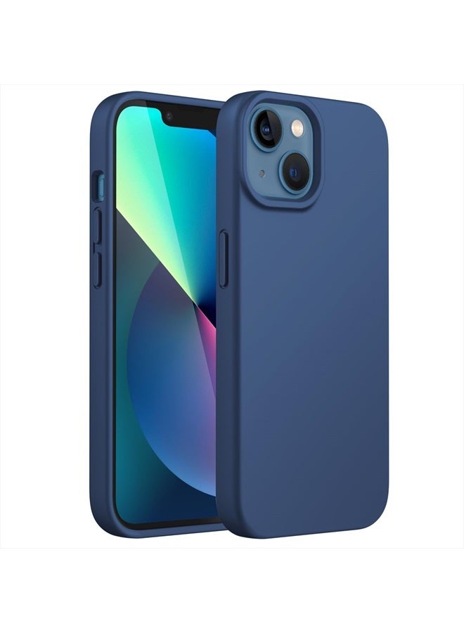 Jetech Silicone Case for iPhone 13 6.1-Inch, Silky-Soft Touch Full-Body Protective Phone Case, Shockproof Cover with Microfiber Lining (Cobalt Blue) - Image 1