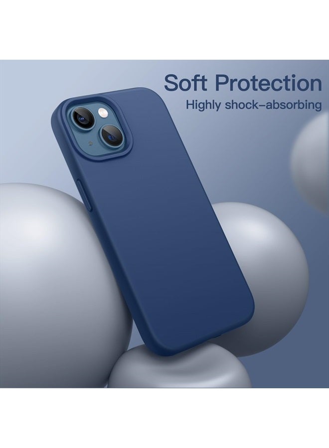 Jetech Silicone Case for iPhone 13 6.1-Inch, Silky-Soft Touch Full-Body Protective Phone Case, Shockproof Cover with Microfiber Lining (Cobalt Blue) - Image 4
