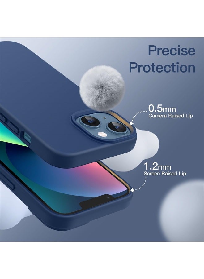 Jetech Silicone Case for iPhone 13 6.1-Inch, Silky-Soft Touch Full-Body Protective Phone Case, Shockproof Cover with Microfiber Lining (Cobalt Blue) - Image 5