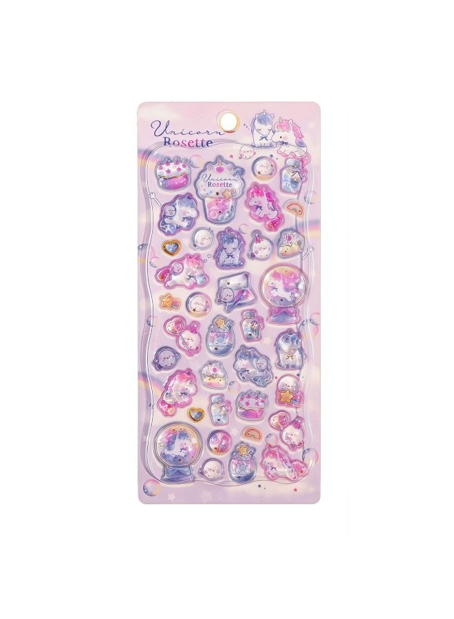 Flash Hot Shimmer Stickers 3d Relief Stickers Solid Children's Cartoon Animal Crystal Phone Case Decorations - Image 1