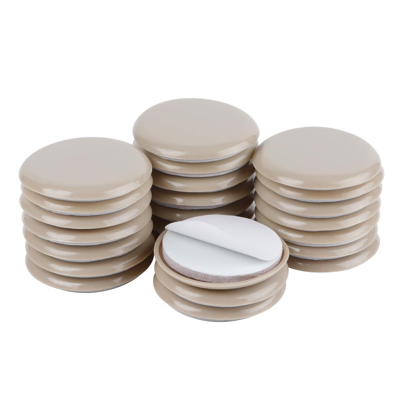 Kayzn 2-1/4 Inch Self-Stick Furniture Sliders, Kayzn 24 Pcs Furniture Sliders For Carpet, Self-Adhesive Furniture Glides Chair Sliders - Protect Carpet & Move Furniture Easily. - Image 1