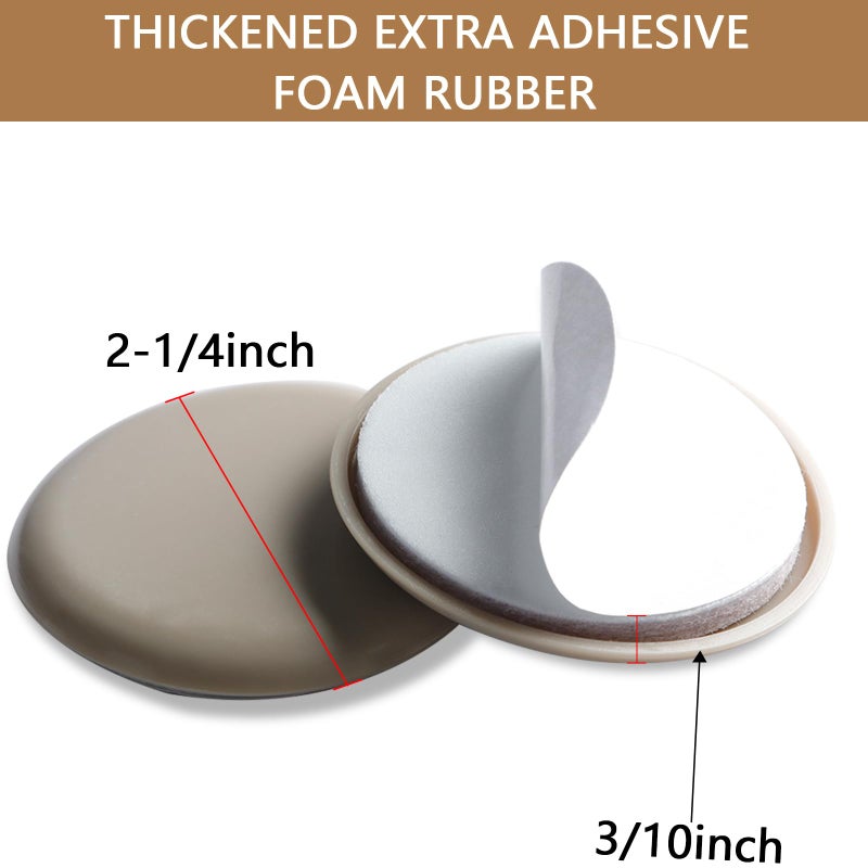 Kayzn 2-1/4 Inch Self-Stick Furniture Sliders, Kayzn 24 Pcs Furniture Sliders For Carpet, Self-Adhesive Furniture Glides Chair Sliders - Protect Carpet & Move Furniture Easily. - Image 2