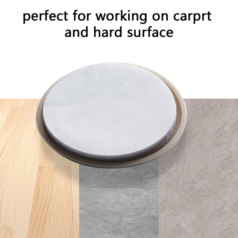 Kayzn 2-1/4 Inch Self-Stick Furniture Sliders, Kayzn 24 Pcs Furniture Sliders For Carpet, Self-Adhesive Furniture Glides Chair Sliders - Protect Carpet & Move Furniture Easily. - Image 5